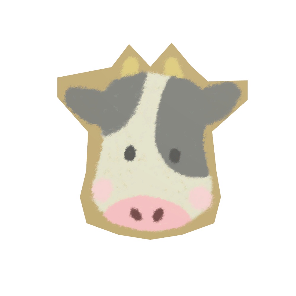 【VRChat用】手作り風の動物のお面