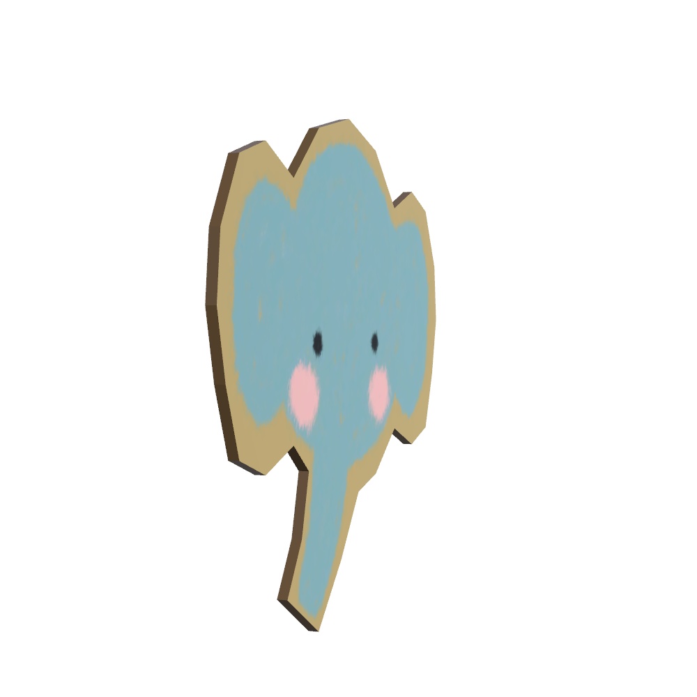 【VRChat用】手作り風の動物のお面