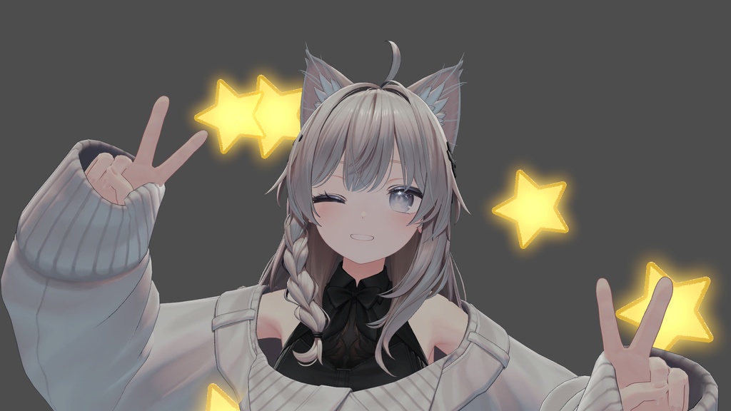 【Modular Avatar対応】ダブルピース 星ギミック