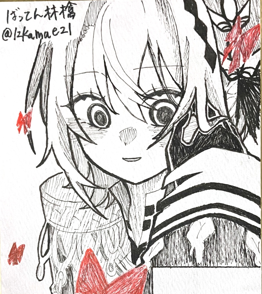 直筆色紙 蓮見レイア