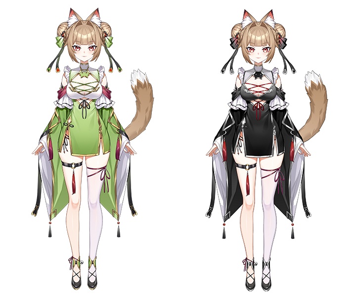 バージョン更新済(Ver2)【汎用LIVE2Dモデル】狐娘 和風・中華風「VtuberStudio対応」高品質