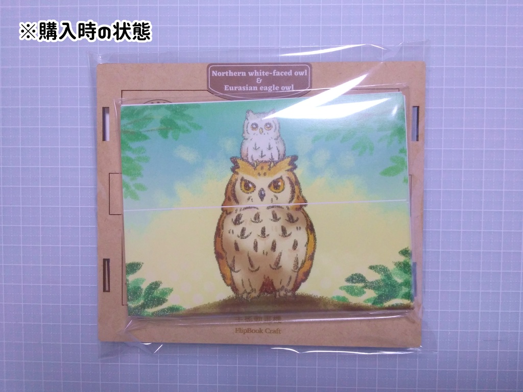 フリップブッククラフト(アニメーション再生装置) 手作りキット 【ふくろうコンビ】