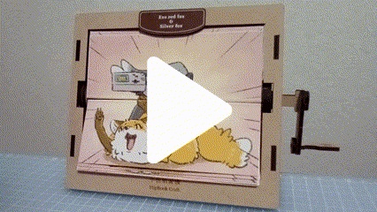 フリップブッククラフト(アニメーション再生装置) 手作りキット 【ぎんきた】