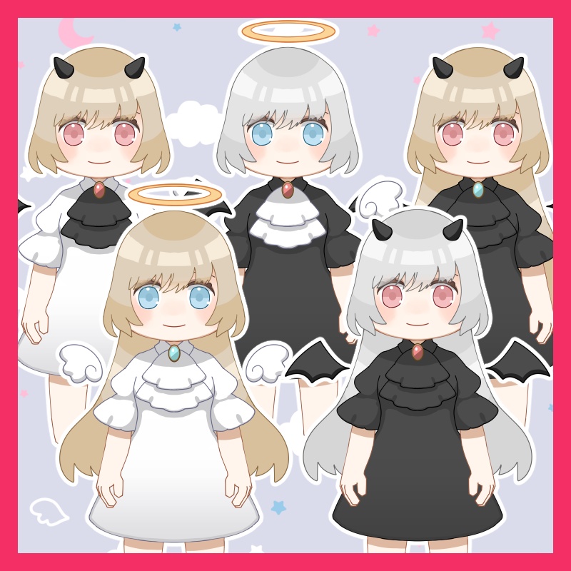 【汎用モデル】天使ちゃんと悪魔ちゃん【VTS対応】