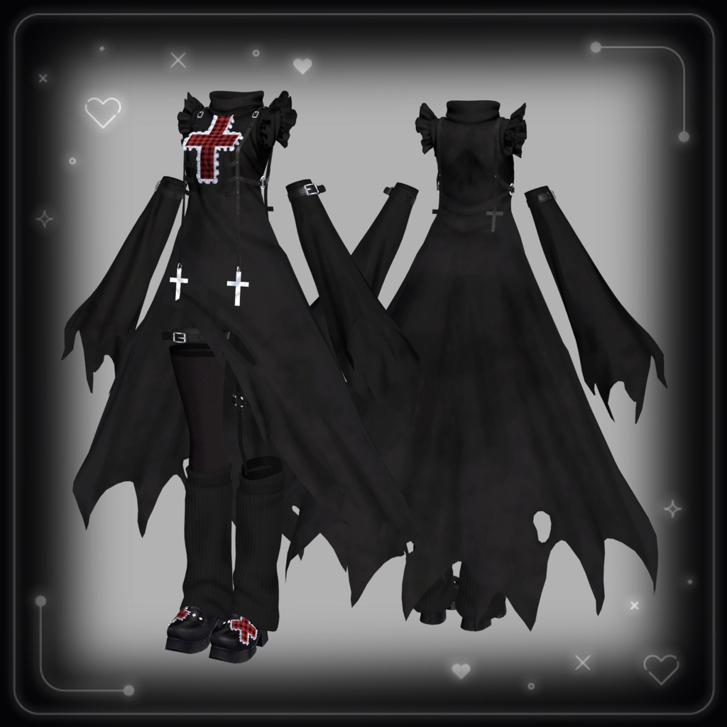 ♥4アバター対応♥VRChat衣装『しにがみ』Shinigami