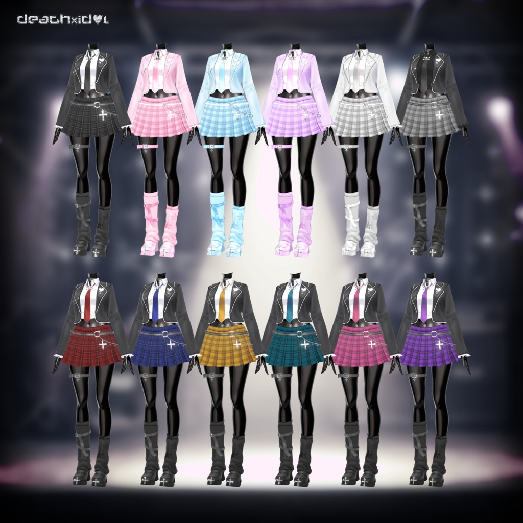 🤍4アバター対応🤍VRChat衣装『death×id♡l』