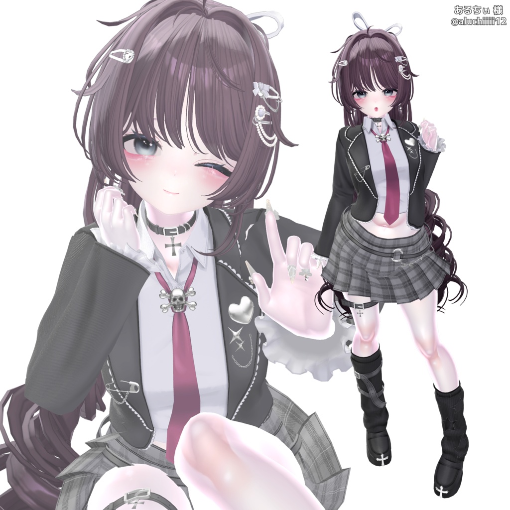 🤍4アバター対応🤍VRChat衣装『death×id♡l』
