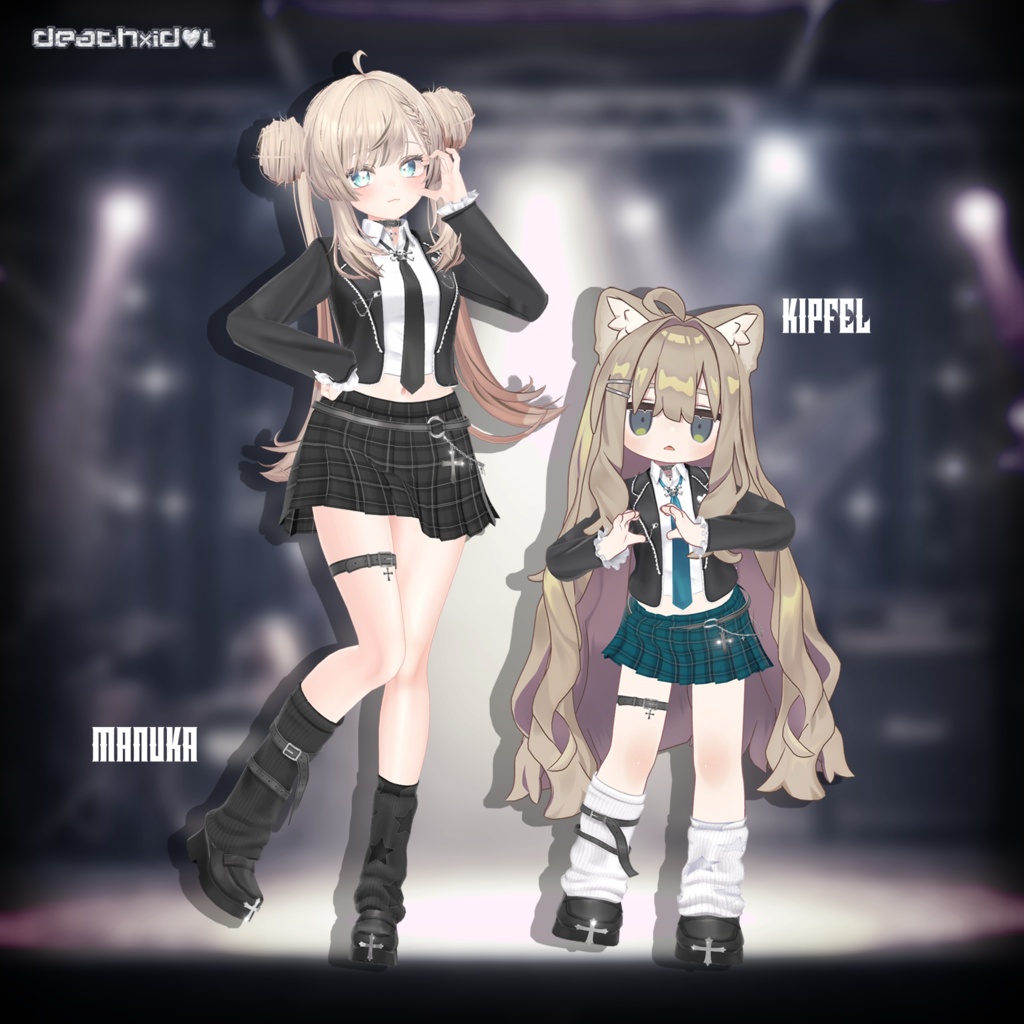 🤍4アバター対応🤍VRChat衣装『death×id♡l』