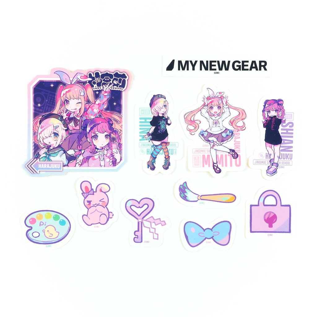 MNG × 電音部 オーロラポーチ&ステッカーセット/ハラジュク