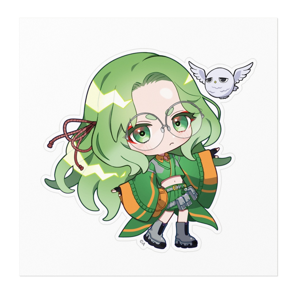 pixivFACTORY 池袋電音部  1stビジュアル デフォルメステッカー - 160 x 160 (mm)