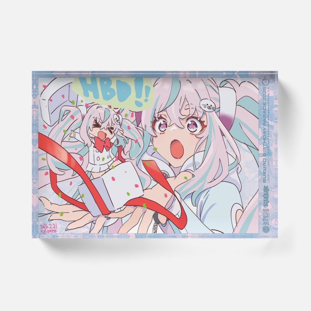 pixivFACTORY 池袋電音部 てまちおめでとう 2026バースデーアクリルブロック