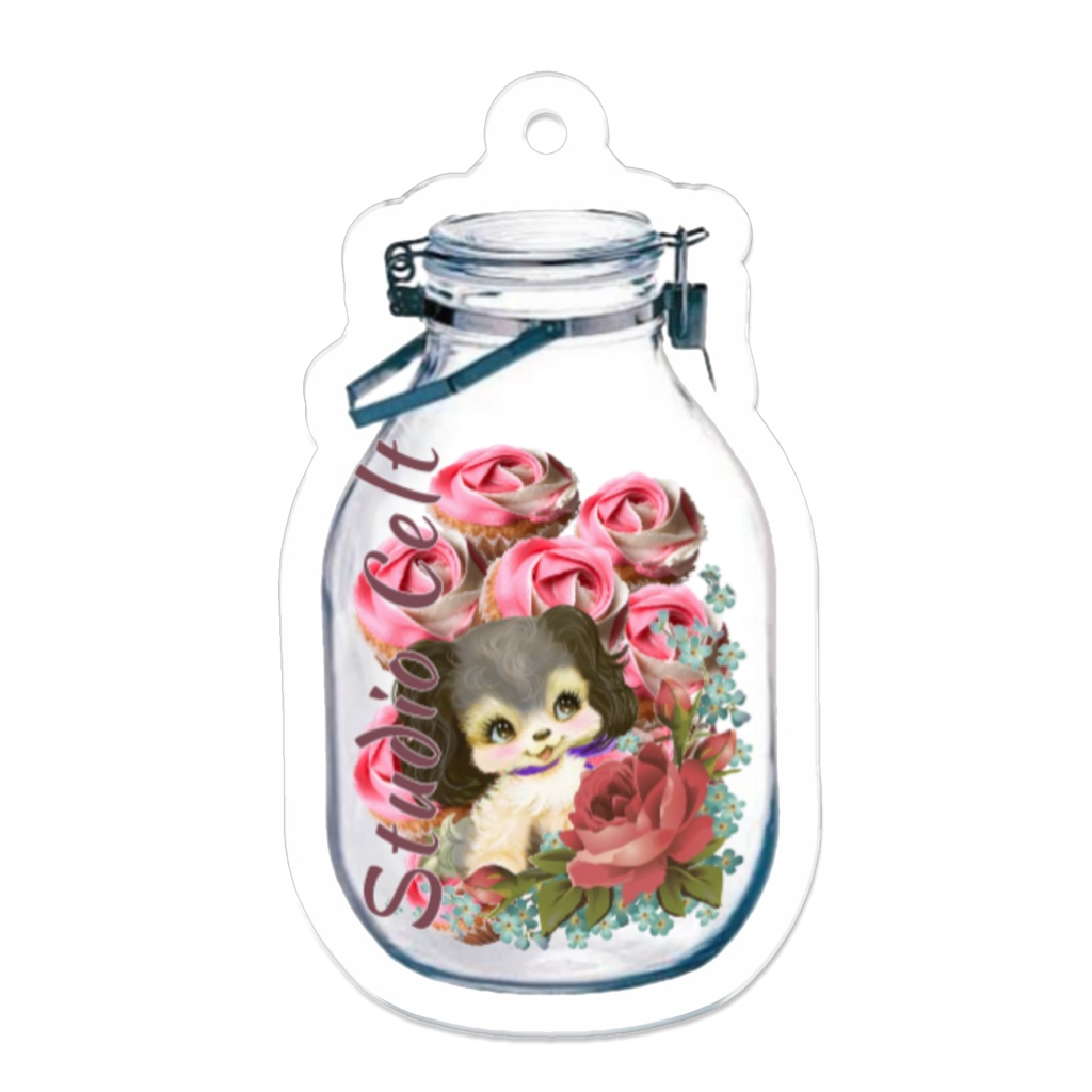 ケルトの瓶詰キーホルダー