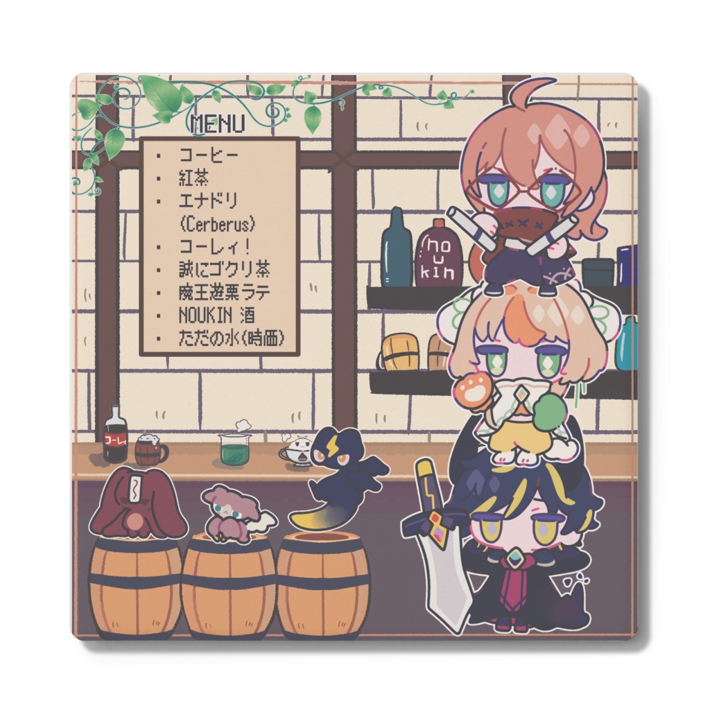 NOUKIN酒場トリオMENU付きコースター