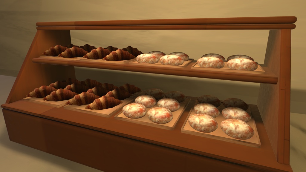 【VRC向け家具】無料パンショーケース