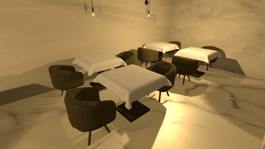 【VRC向け家具】無料リッチテーブルセット