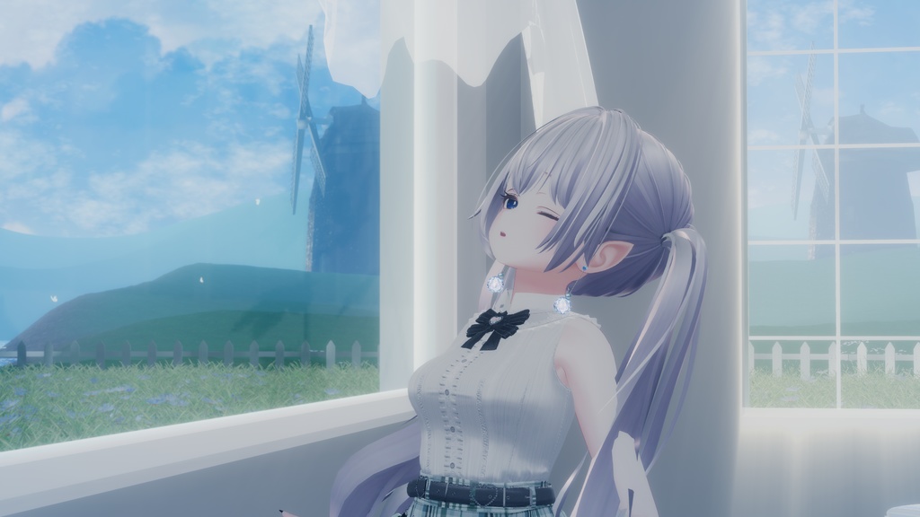 【VRC向けアクセサリー】無料GlassBallイヤリング