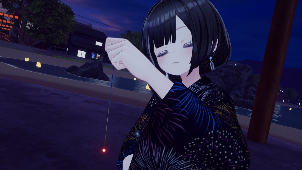 【VRC向けアクセサリー】無料夏のラムネピアス