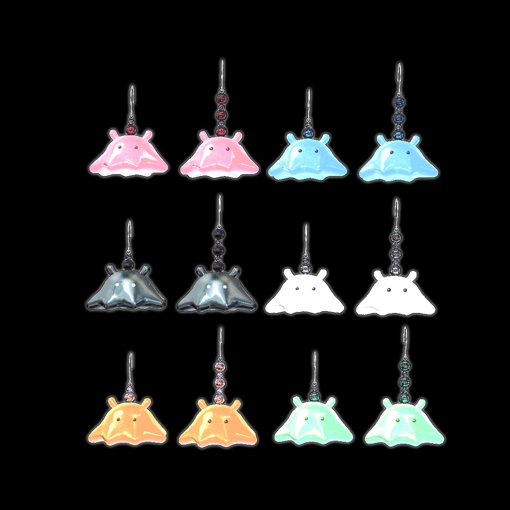 【VRC向けアクセサリー】ゆらゆらめんだこピアス