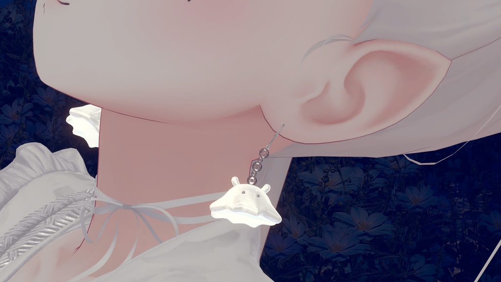 【VRC向けアクセサリー】ゆらゆらめんだこピアス