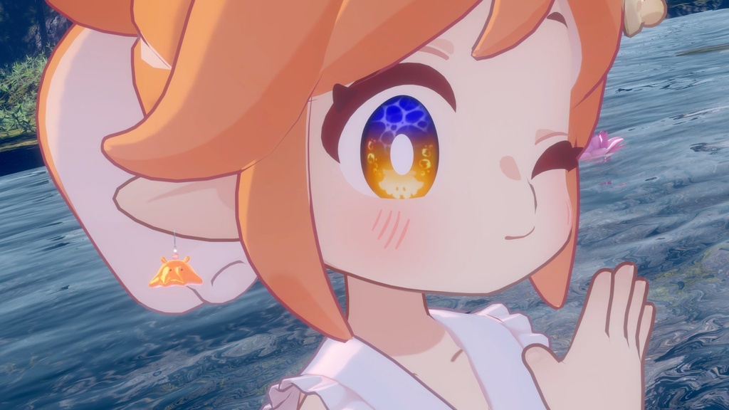 【VRC向けアクセサリー】ゆらゆらめんだこピアス