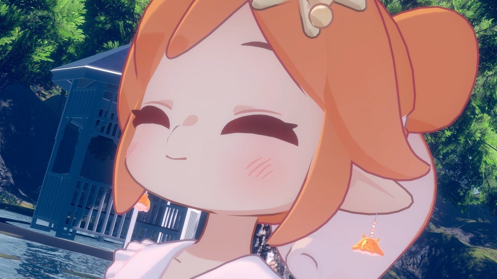 【VRC向けアクセサリー】ゆらゆらめんだこピアス