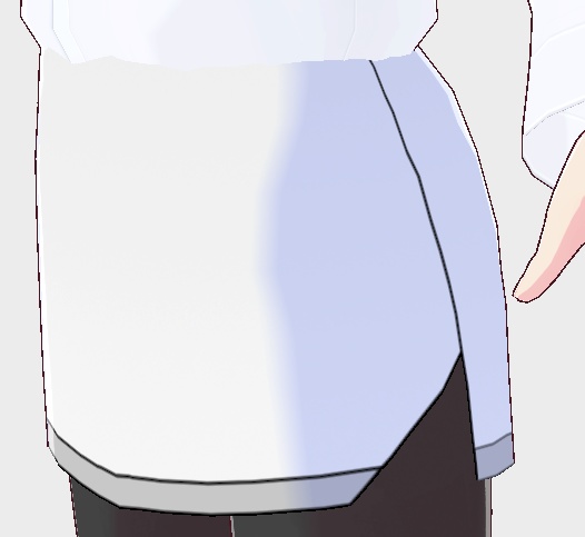 VRoid底部 窄裙