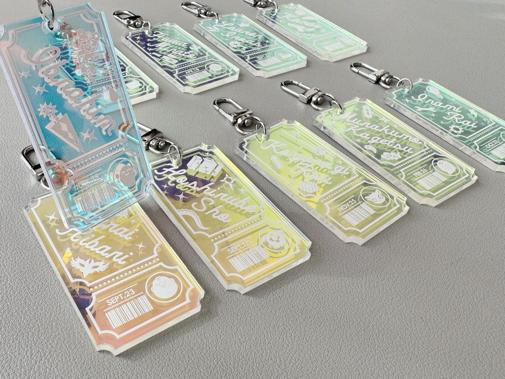 【非公式】 にじさんじ チケット型キーホルダー