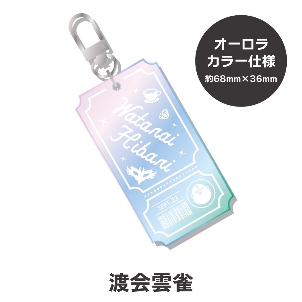 【非公式】 にじさんじ チケット型キーホルダー
