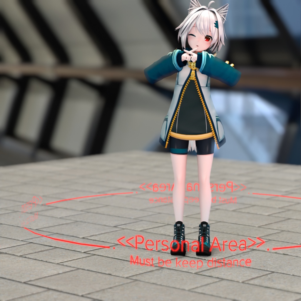 【UnityPackage同梱】対人距離標識器