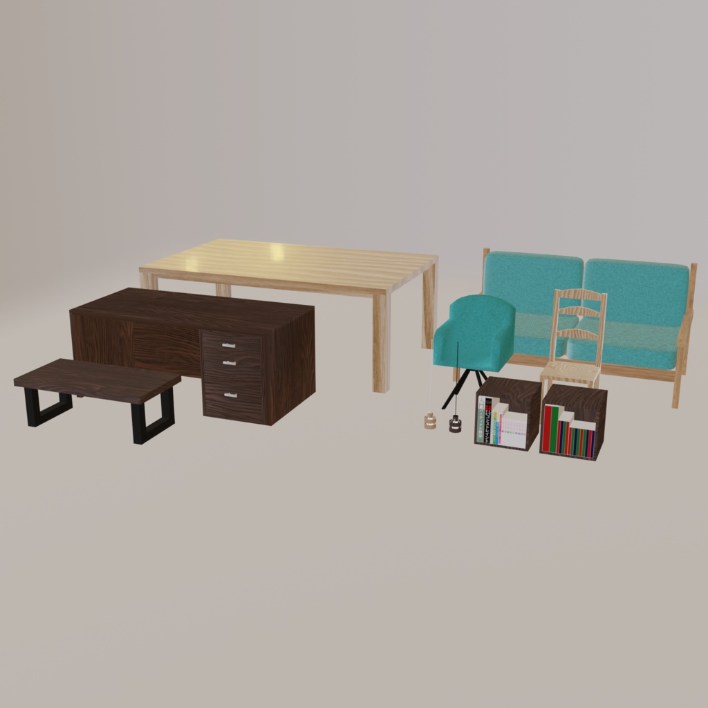 【UnityPackage同梱】VRC想定家具セット