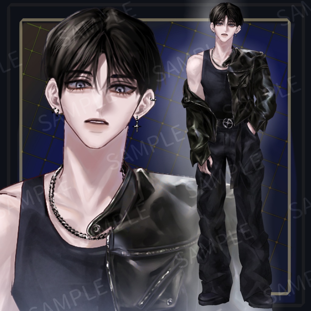 【 立ち絵素材 】黒髪の男性