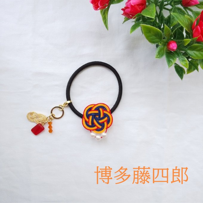 刀剣男士の梅結びのヘアゴムとチャーム