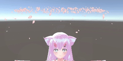 花降り — 宙桜（頭上パーティクル）