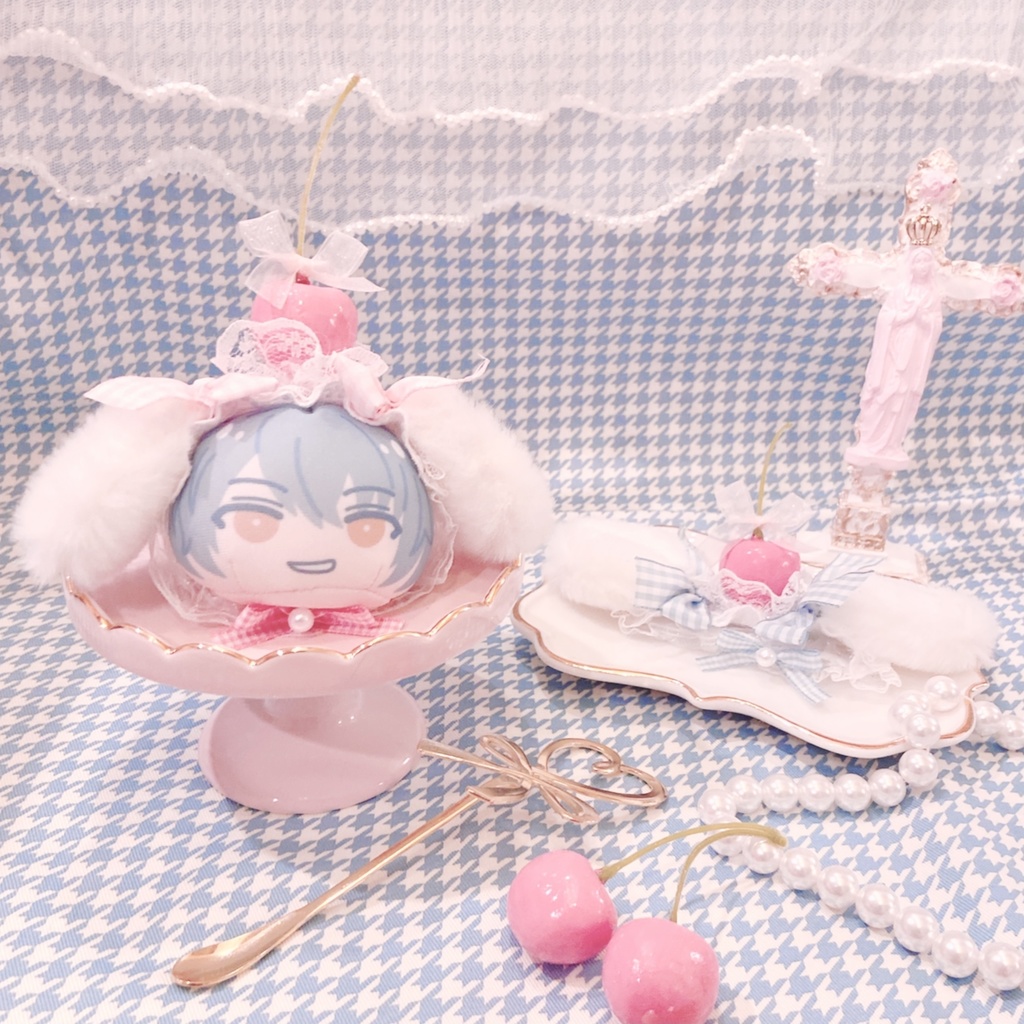♡ピンクチェリーミニヘッドドレス