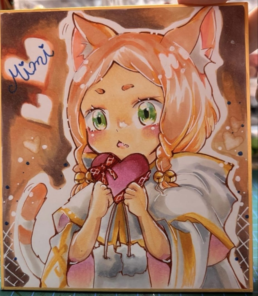 ◆Re:ゼロから始める異世界生活◆ミミ 手描き ファンアート色紙