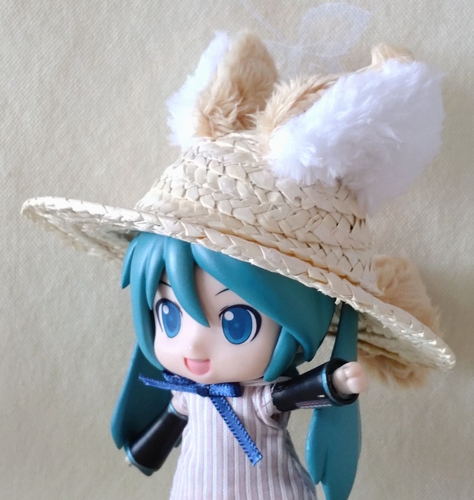 ねんどろサイズのアニマルもふ麦わら帽子