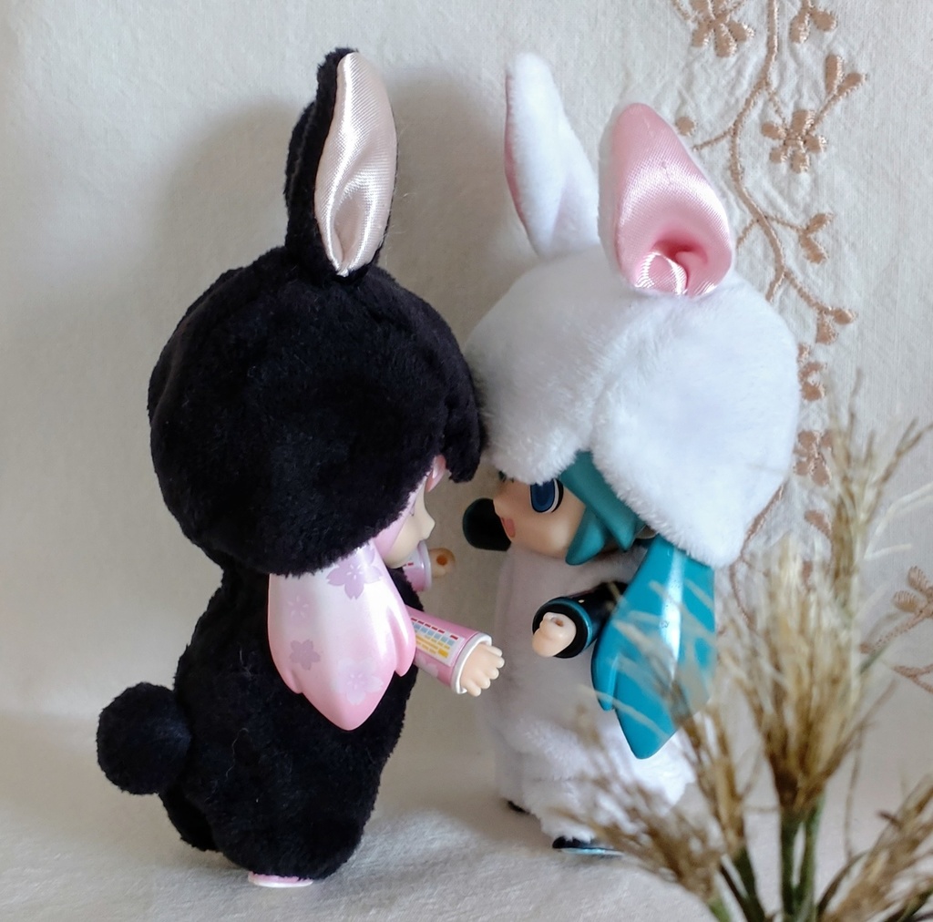 【made in rabbit field】ねんどろコスチューム*うさちゃんロンパース(黒)