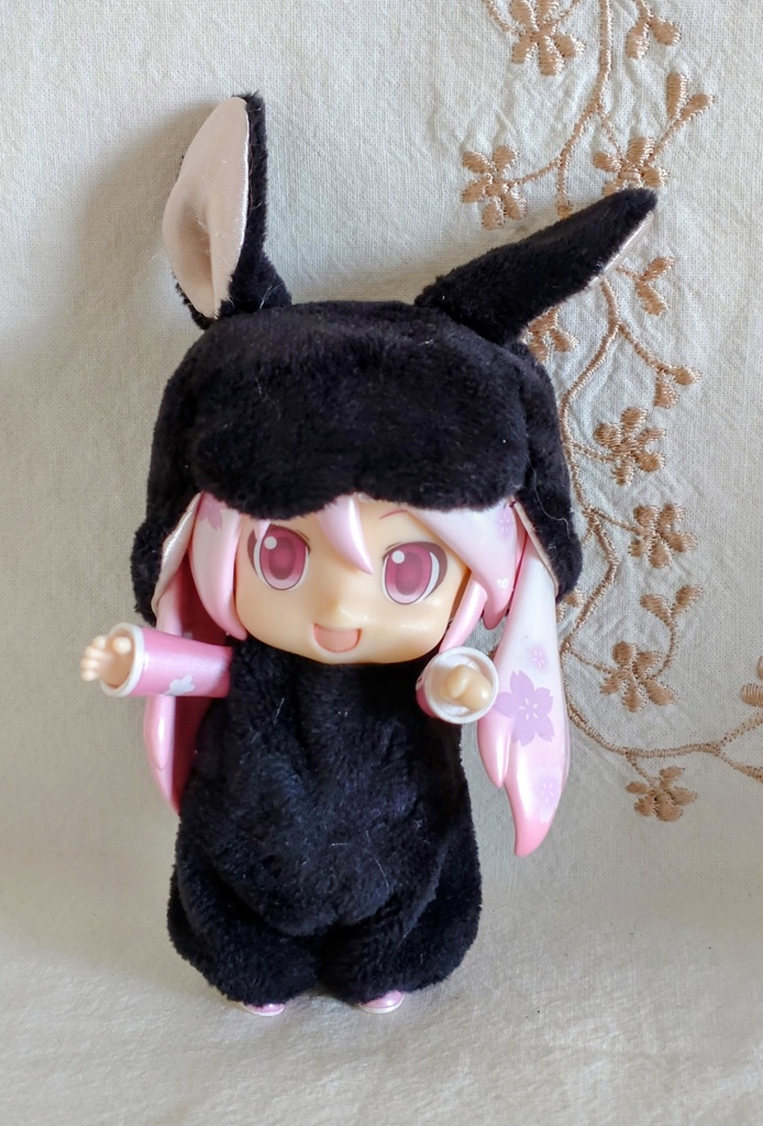 【made in rabbit field】ねんどろコスチューム*うさちゃんロンパース(黒)