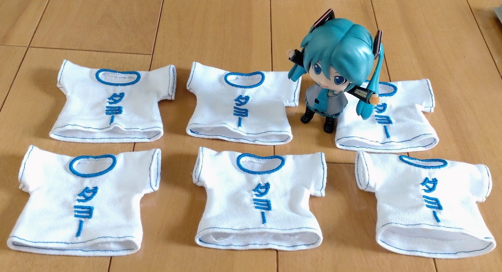 【made in rabbit field】ねんどろらーじコスチューム*「ミク」「ダヨー」刺繍Tシャツ