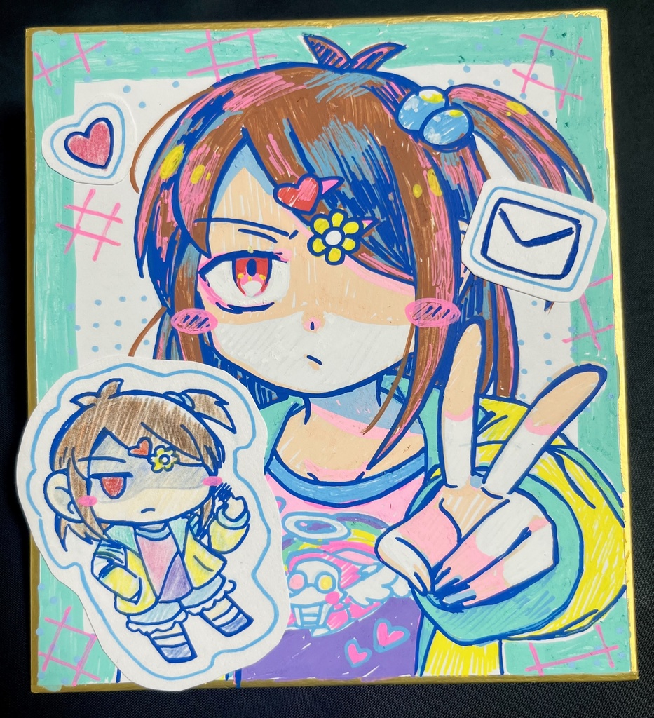平成女児🍎ミニ色紙