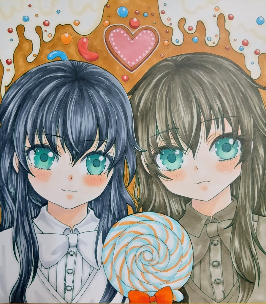 色紙原画「時透無一郎×ヘンゼルとグレーテル」