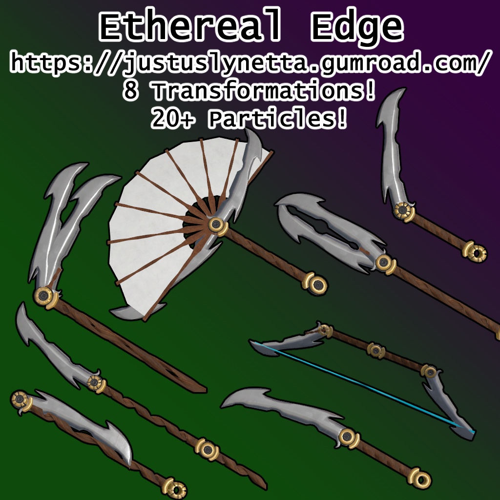Ethereal Edge VRChat Metaverse Roleplay Prop/Weapon AV3.0