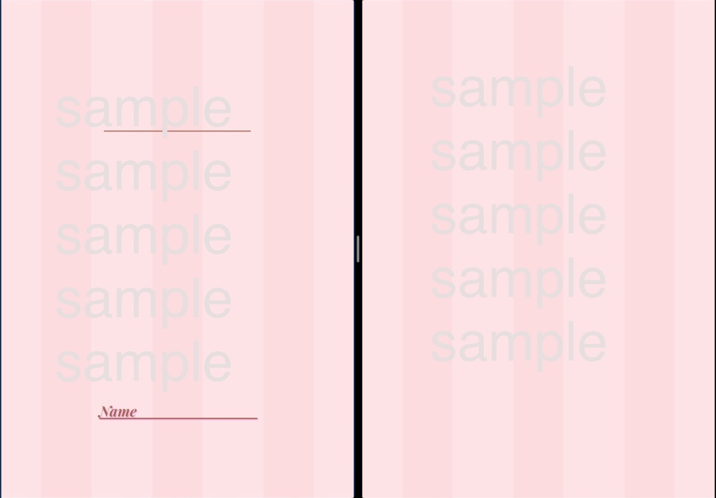 🐰お得🐰【Goodnotesテンプレ】シンプルデザインノートB5♡ パステルピンク系💞