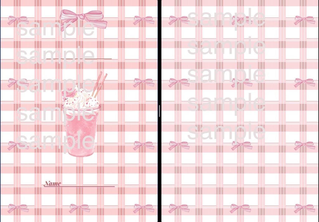 🐰お得🐰【Goodnotesテンプレ】シンプルデザインノートB5♡ パステルピンク系💞