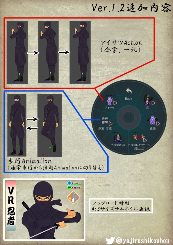 【オリジナル3Dモデル】VR忍者