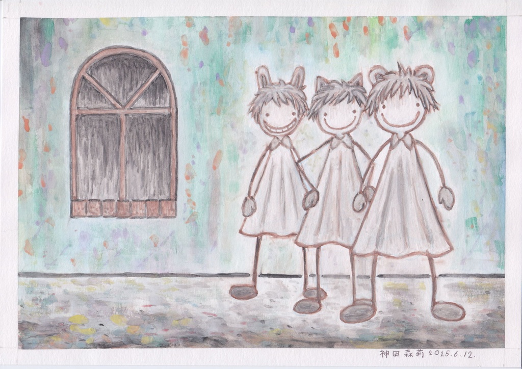 【イラスト生原稿】スリー・オブ・ア・パーフェクト・ペアー【ホラー漫画家・神田森莉】サイン入り