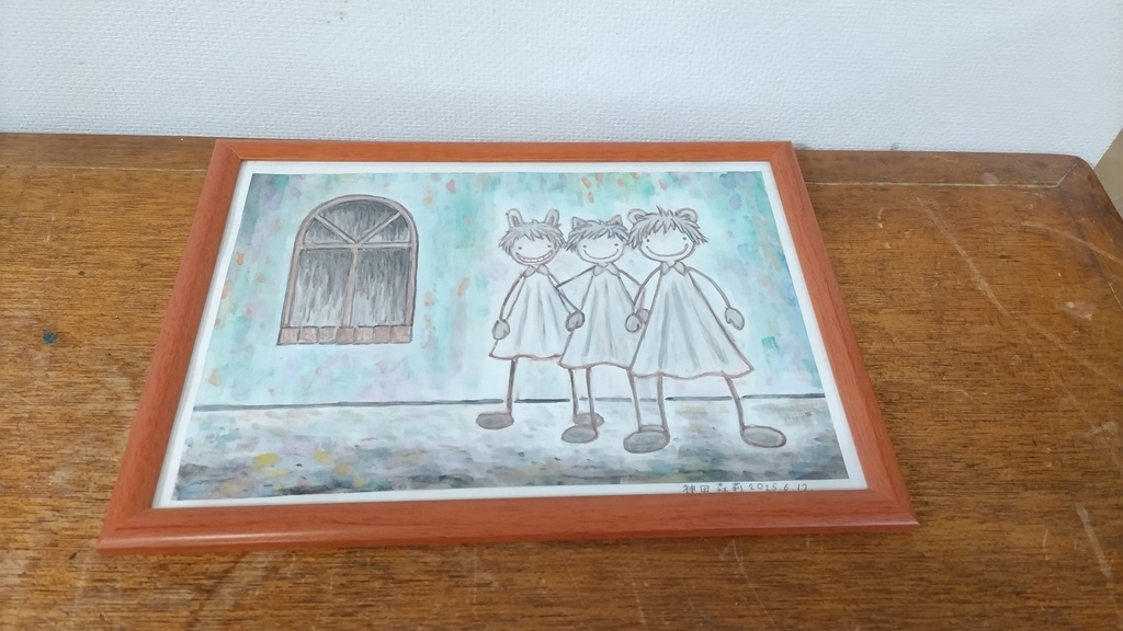 【イラスト生原稿】スリー・オブ・ア・パーフェクト・ペアー【ホラー漫画家・神田森莉】サイン入り