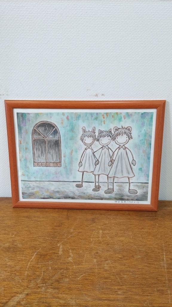 【イラスト生原稿】スリー・オブ・ア・パーフェクト・ペアー【ホラー漫画家・神田森莉】サイン入り