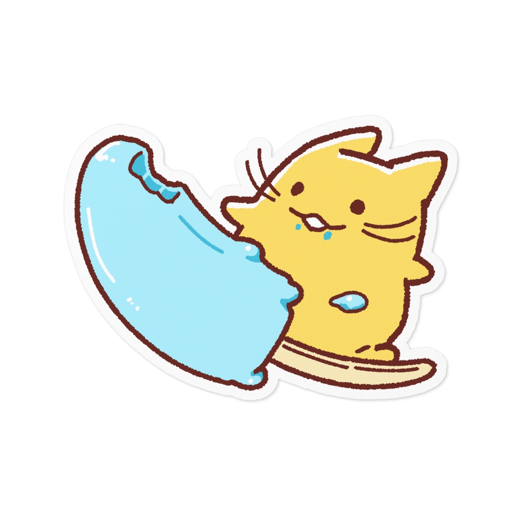 かっ飛びにゃんぷステッカー【アイス／サイダー】