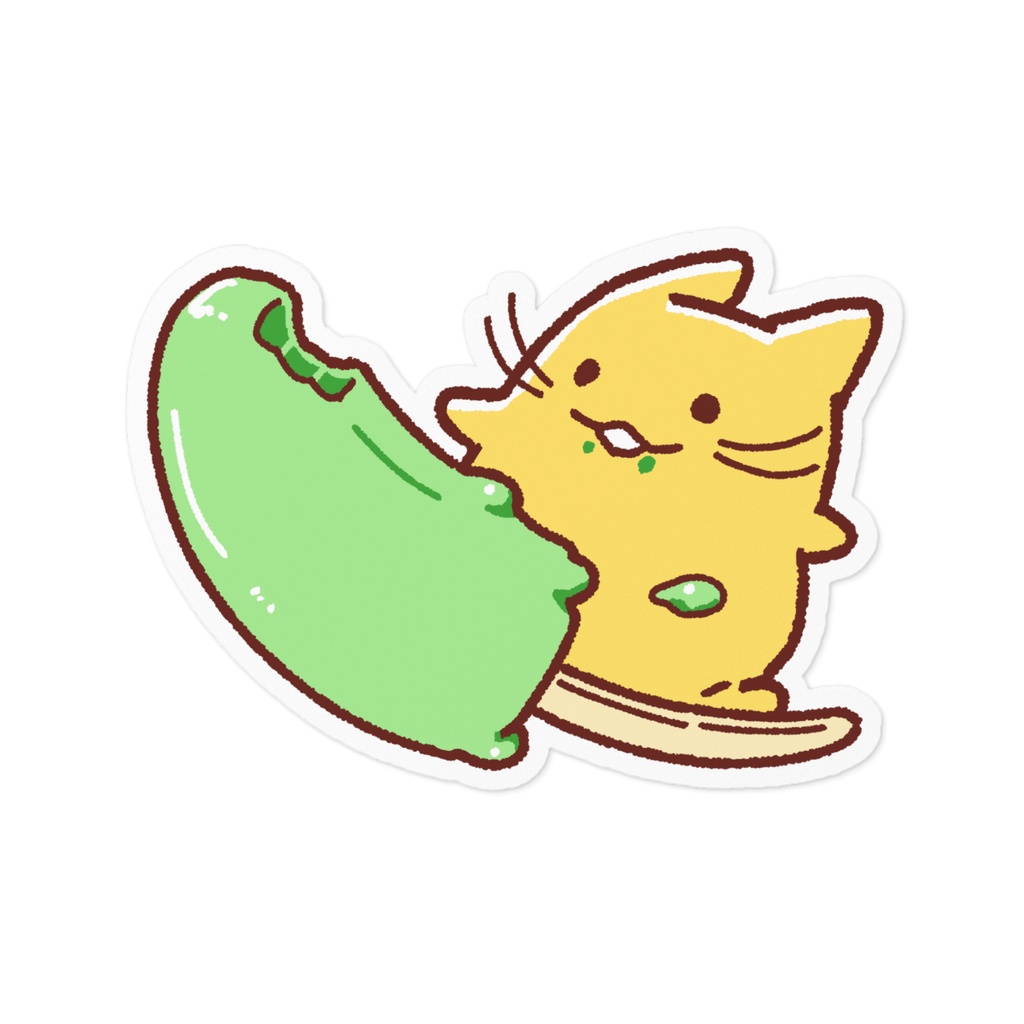 かっ飛びにゃんぷステッカー【アイス／メロン】
